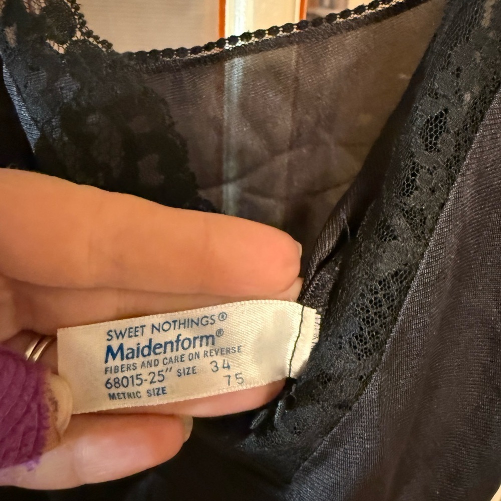 Maidenform Black Lace Chemise - Picture 4 of 5